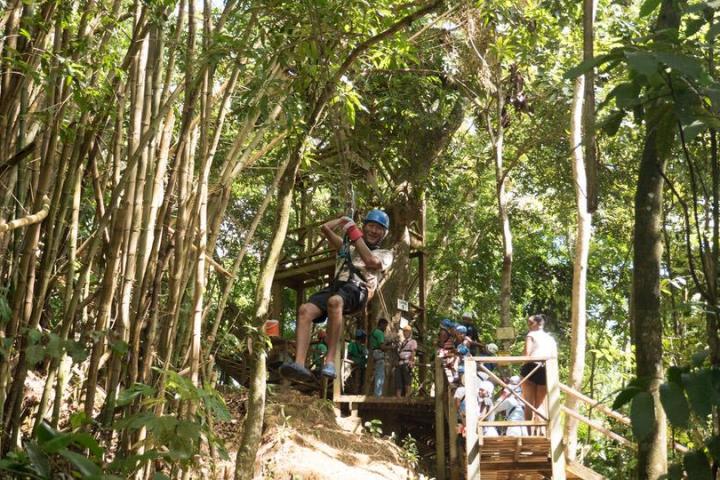 Rainforest ziplining fun off road vehicles